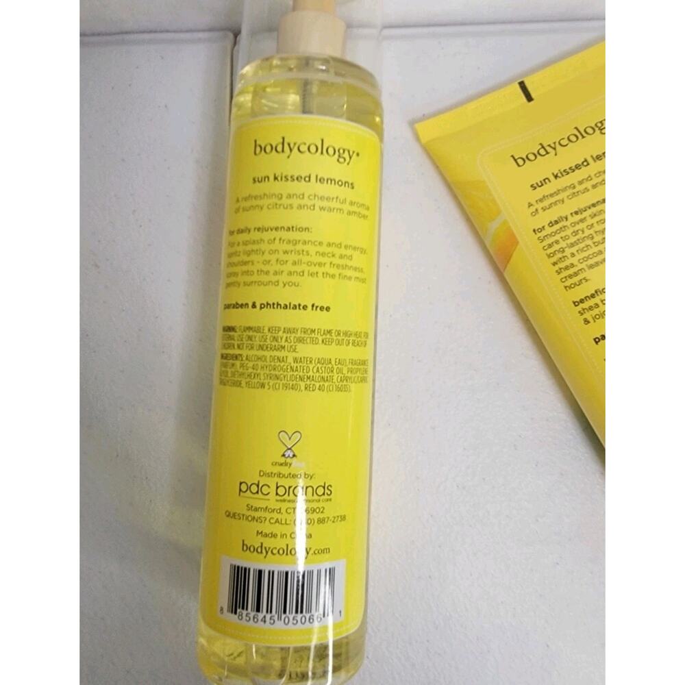 Bodycology Sun Kissed Lemons Body Cream & Fragrance Mist 8oz Set Discontinued - Picture 8 of 8